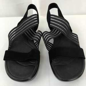 Skechers Luxe Foam Comfort Sling Back Strappy Sandals Shoes Black Womens Size 11